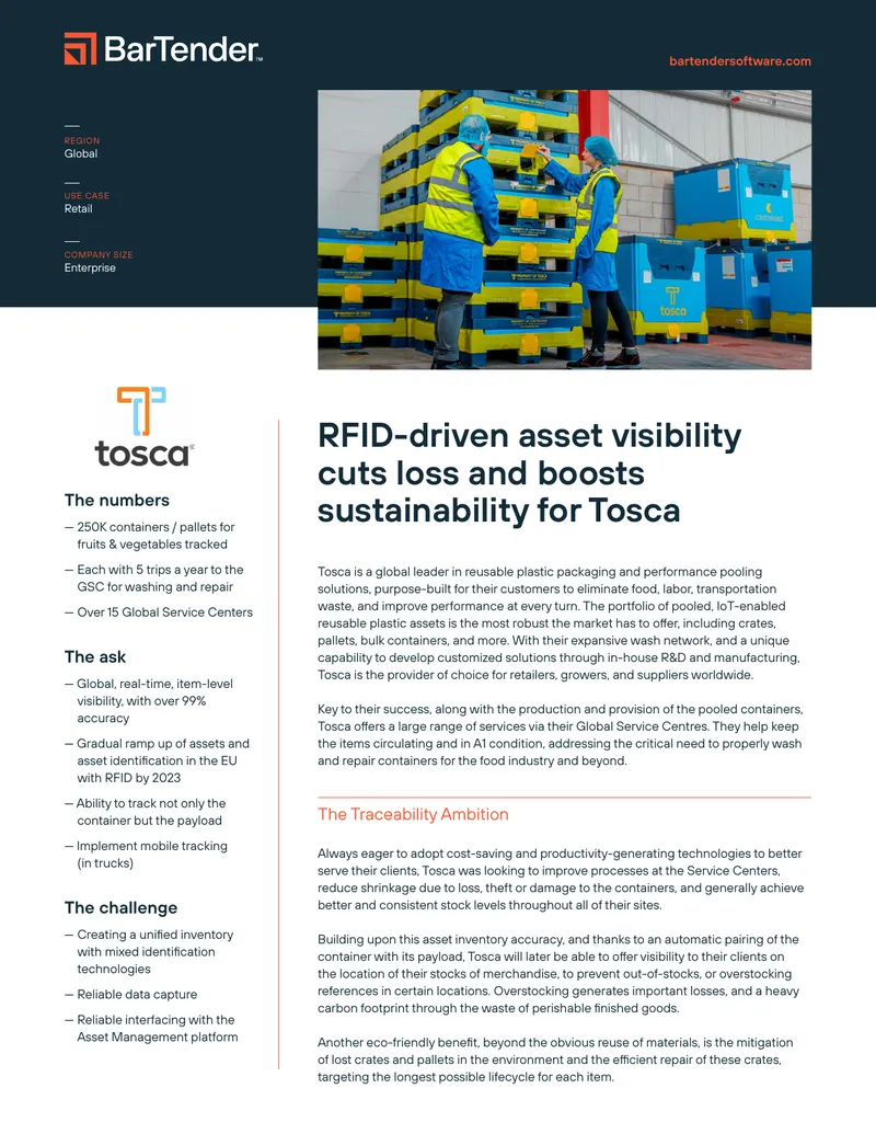 RFID-Driven Asset Visibility for Tosca