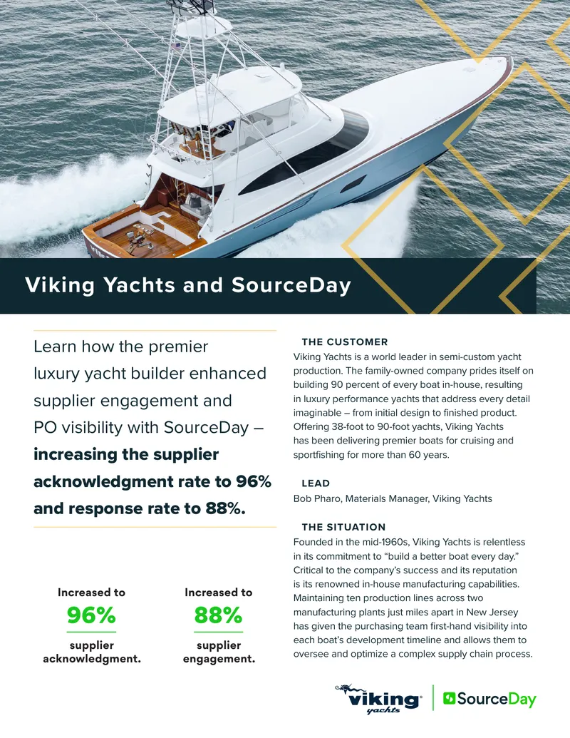 Viking Yachts Supplier Engagement Improvement Case Study