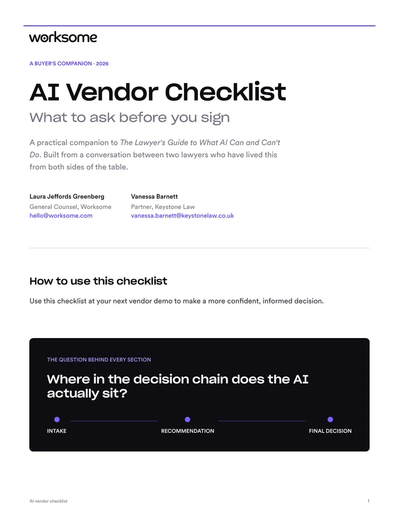 AI Vendor Evaluation Checklist