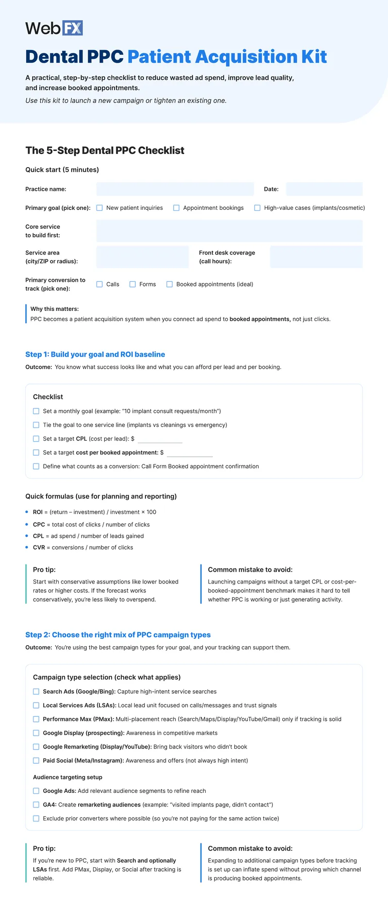 Dental PPC Patient Acquisition Kit