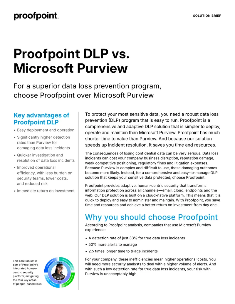 Proofpoint DLP vs. Microsoft Purview Comparison