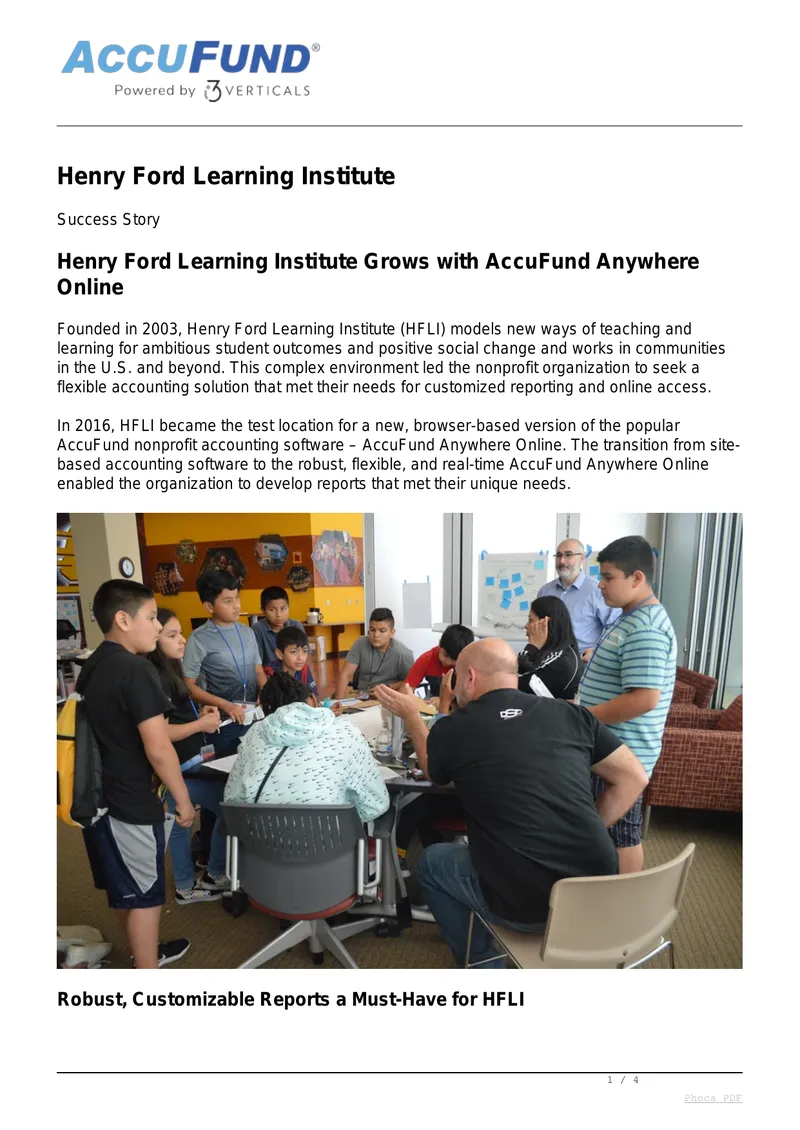 Henry Ford Learning Institute Success Story