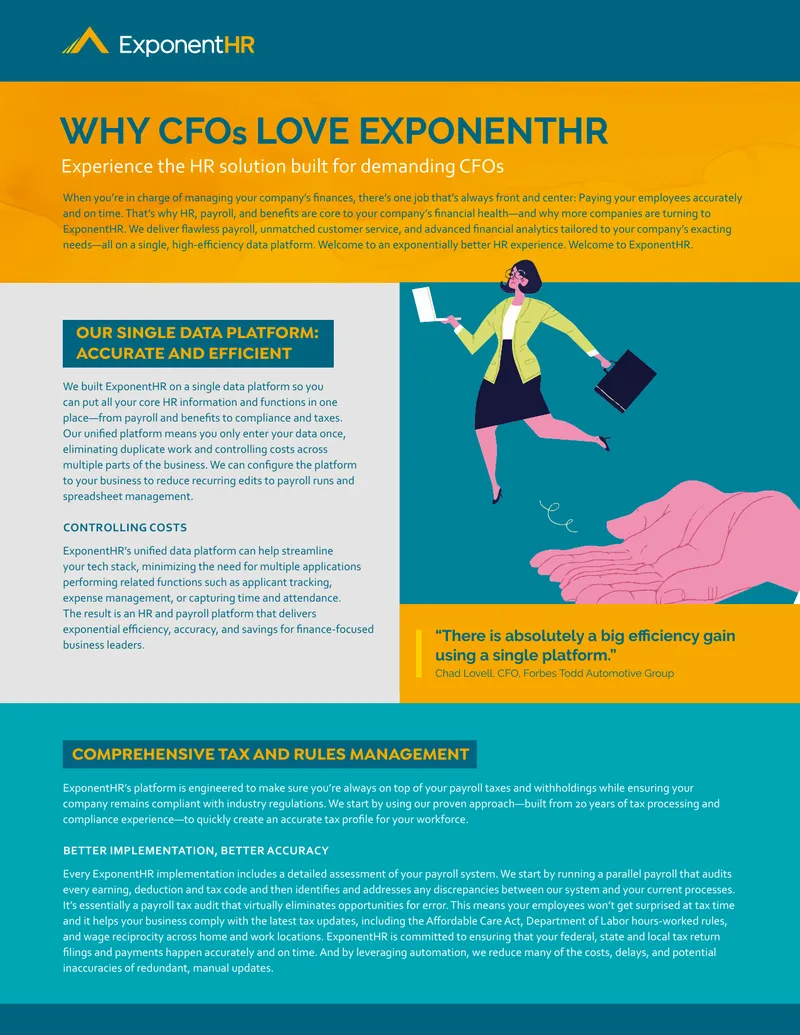 ExponentHR Unified HR and Payroll Solution