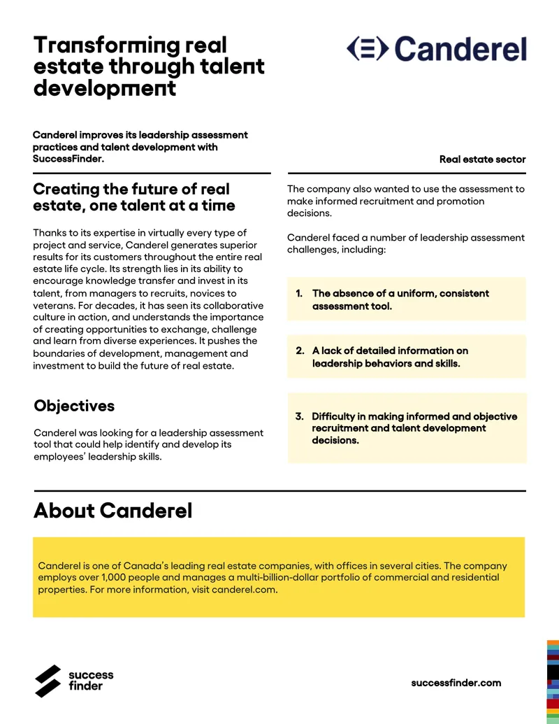 Canderel Leadership Assessment and Talent Development