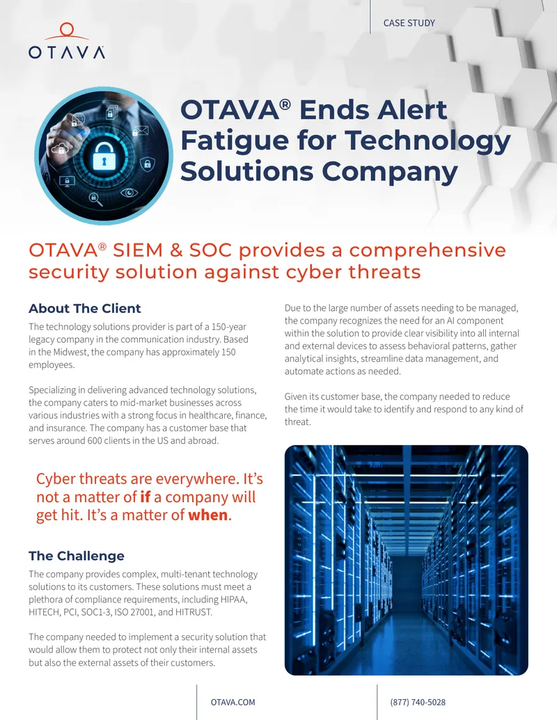 OTAVA SIEM and SOC Implementation Case Study