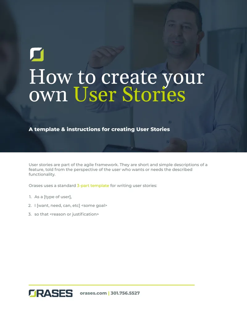 User Stories Creation Template and Instructions
