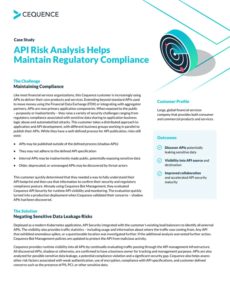 API Risk Analysis for Regulatory Compliance