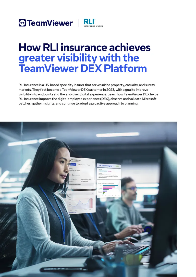 RLI Insurance Digital Experience Improvement with TeamViewer DEX