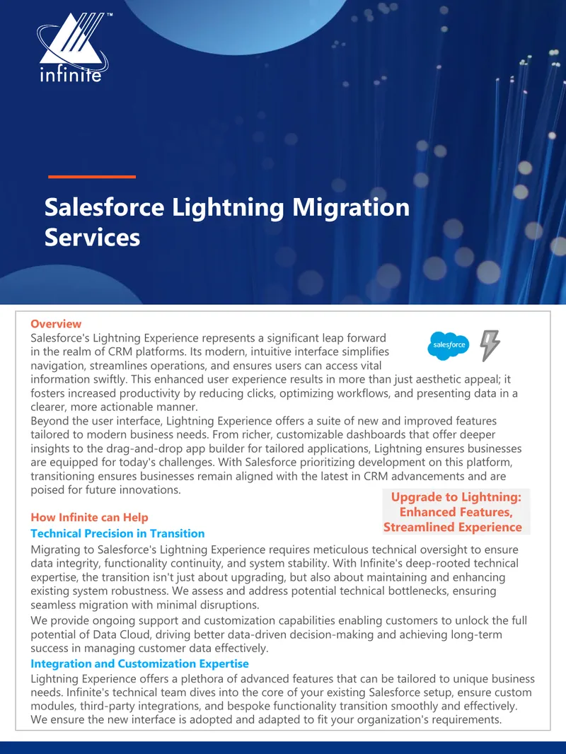 Salesforce Lightning Migration Services Overview