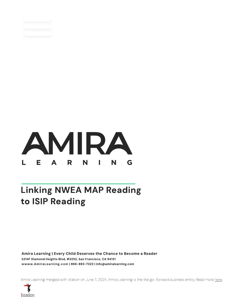 Linking NWEA MAP Reading to ISIP Reading