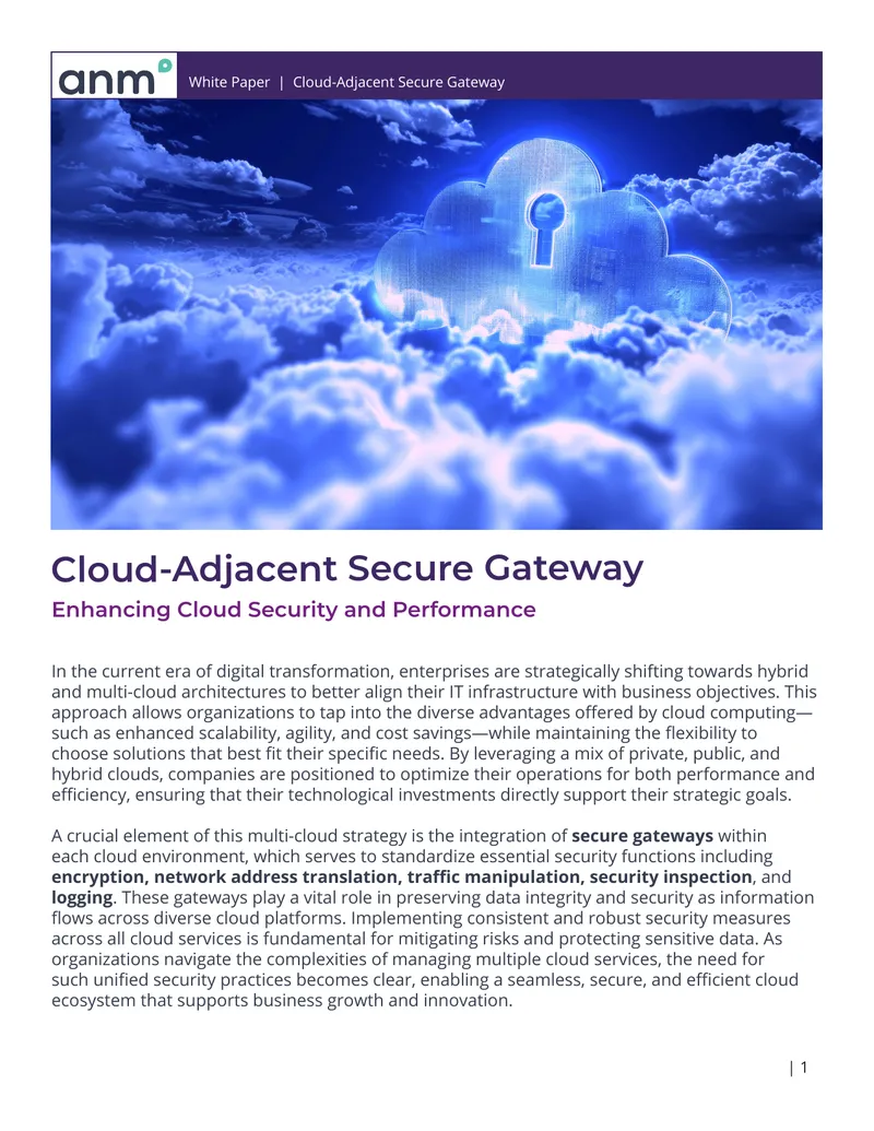 Cloud-Adjacent Secure Gateway Architecture