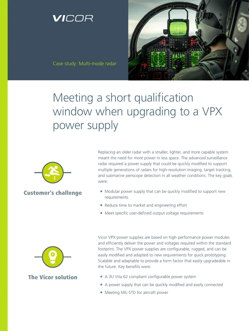 Vicor VITA 62 Power Supply Case Study