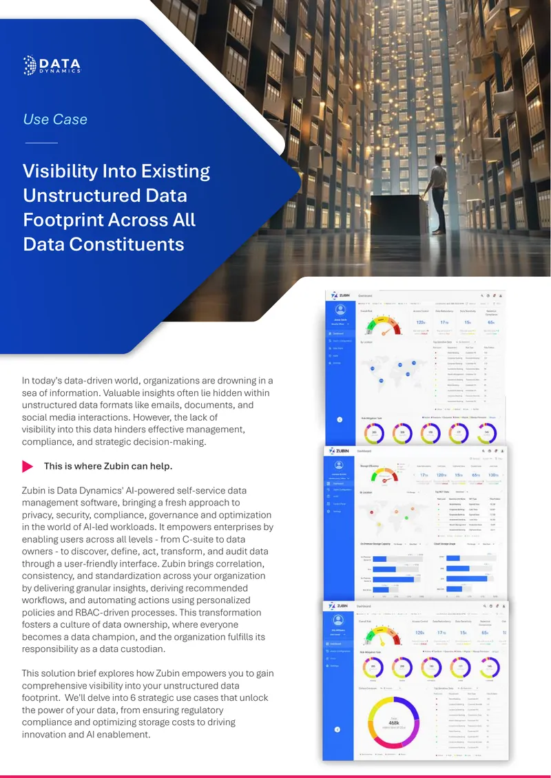 Data Dynamics Zubin Data Management Solution Brief