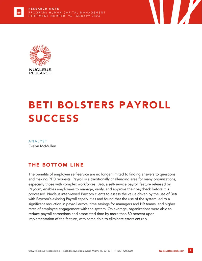 Beti Payroll Self-Service Feature Evaluation