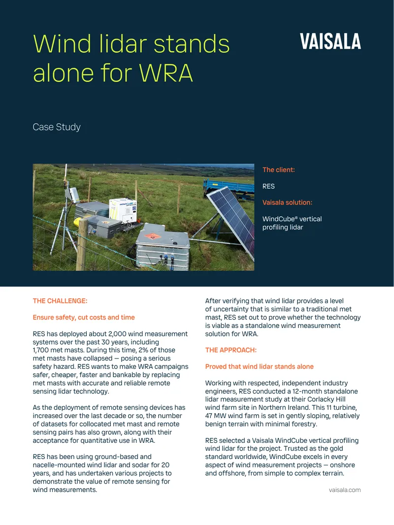 Wind Lidar Technology for Wind Resource Assessment