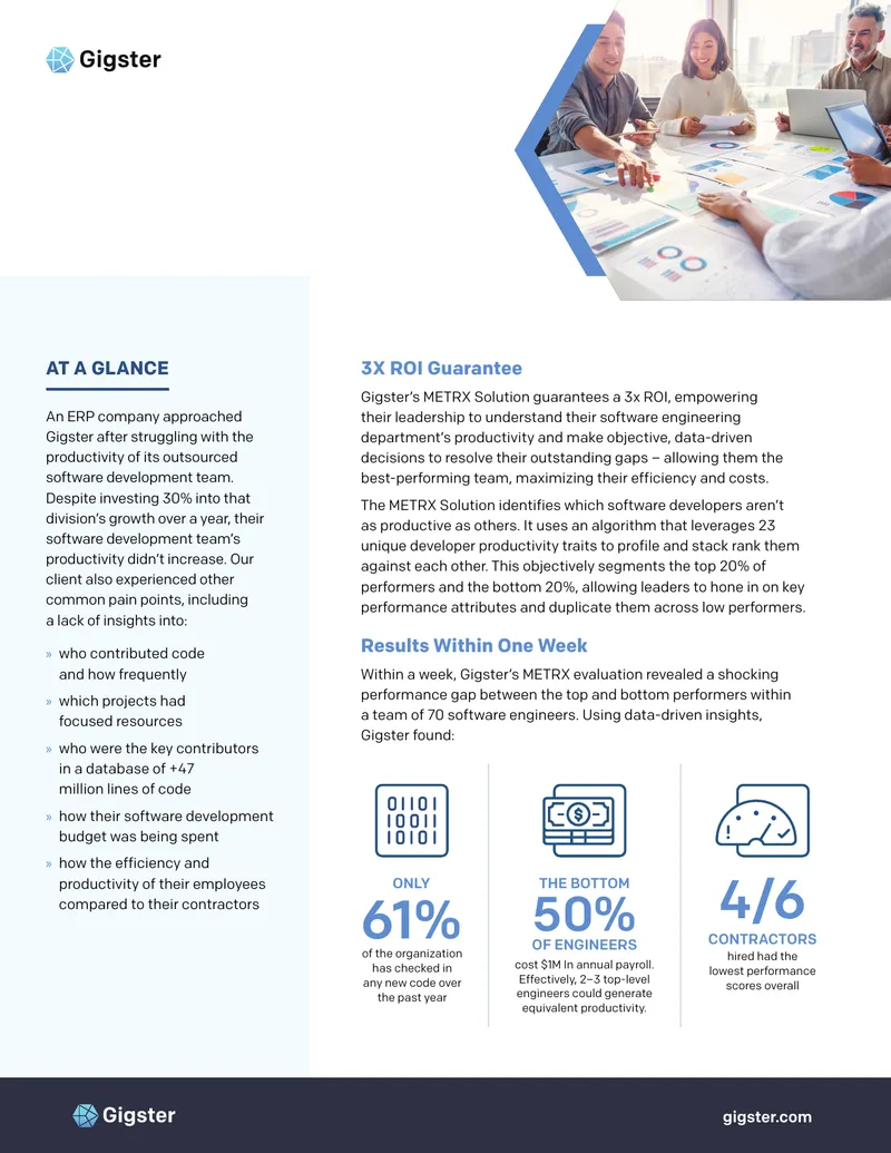 Gigster METRX Case Study on Software Productivity
