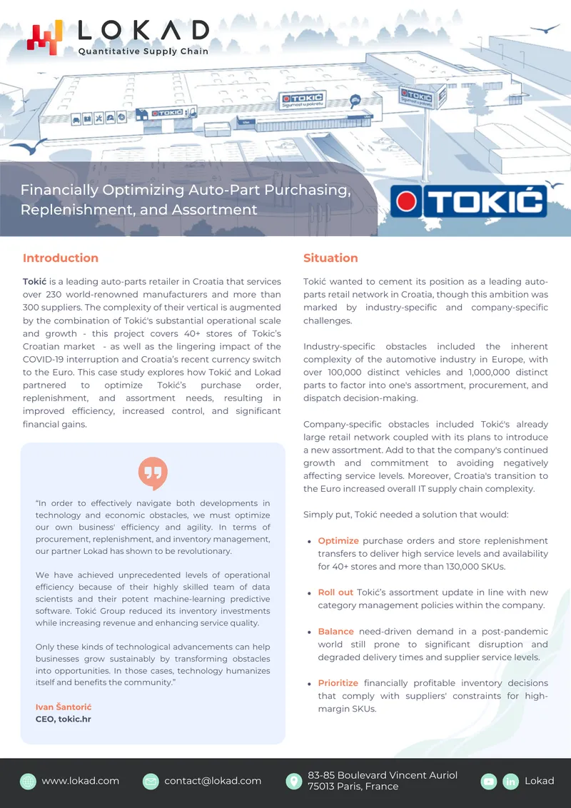 Financial Optimization of Auto-Part Purchasing and Replenishment