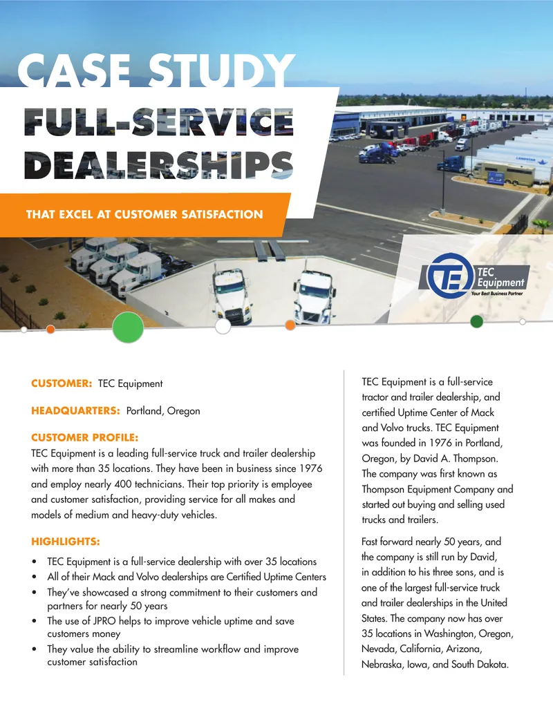 TEC Equipment Case Study on Service Excellence