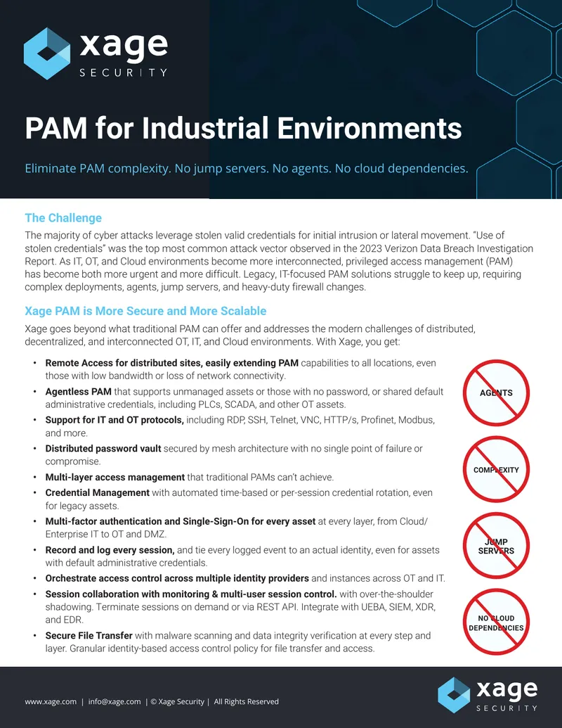 Privileged Access Management for Industrial Environments