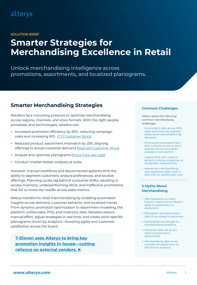 Smarter Strategies for Merchandising Excellence in Retail preview page 1