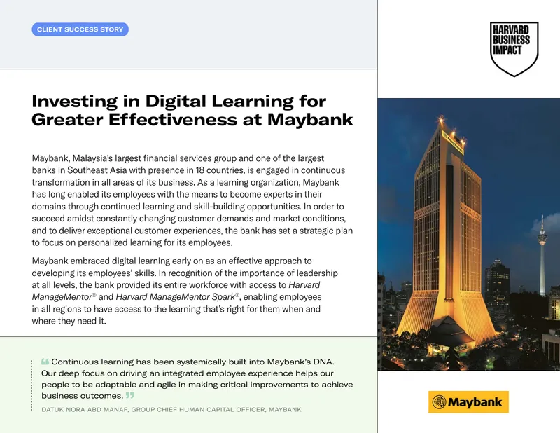 Investing in Digital Learning for Employee Development at Maybank