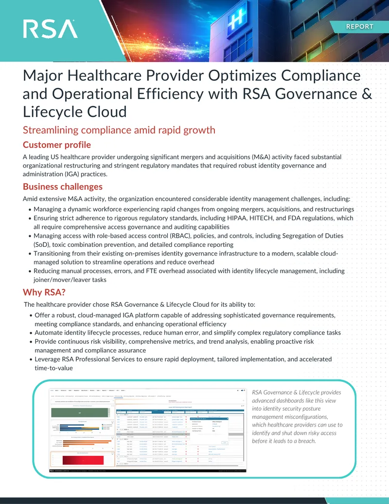 Healthcare Provider Identity Governance Optimization