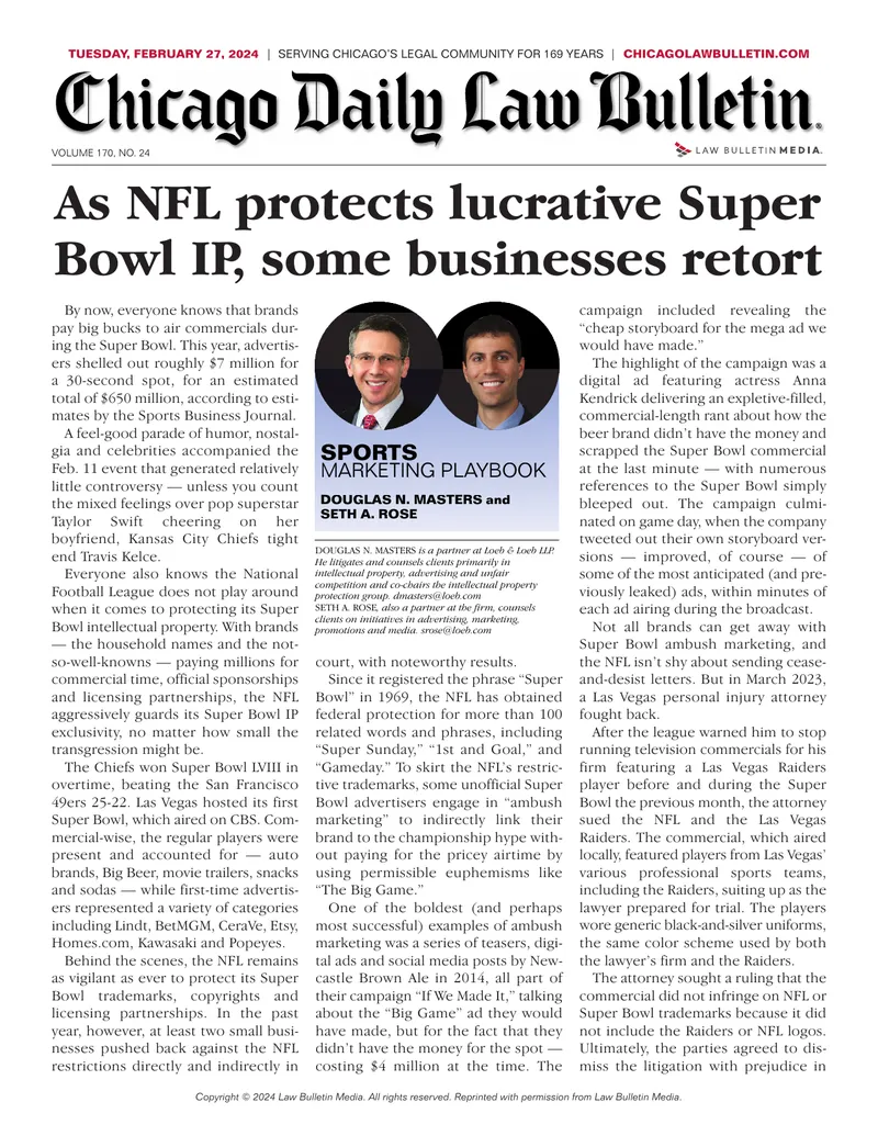 NFL Intellectual Property Protection and Legal Challenges