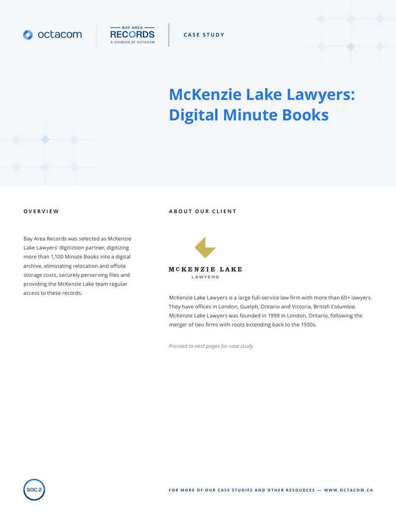 McKenzie Lake Lawyers Digital Minute Books Case Study