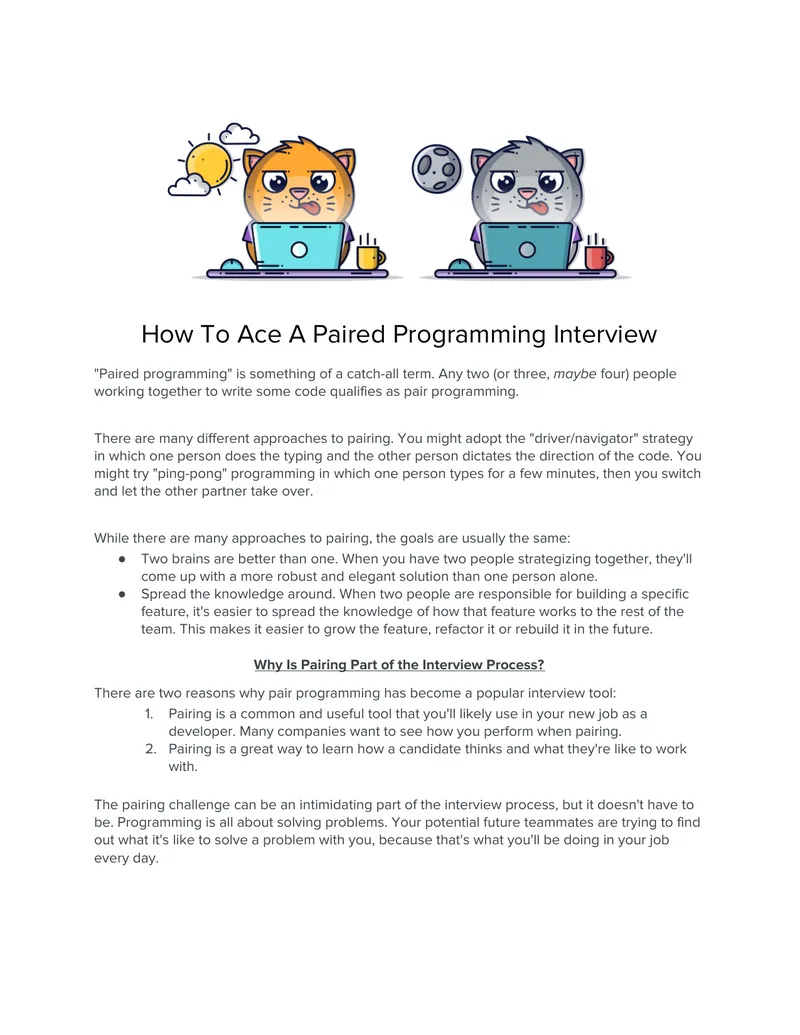 How To Ace A Paired Programming Interview