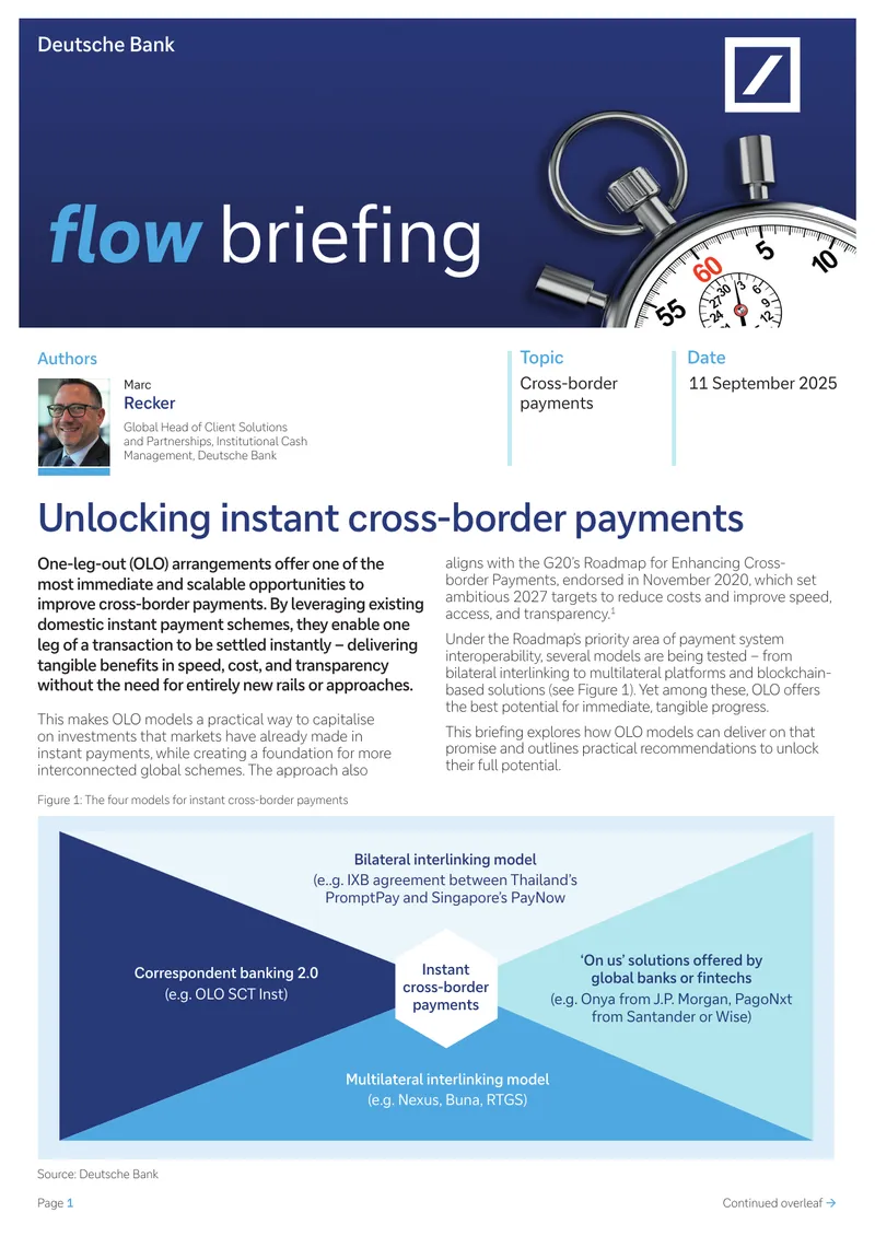 One-Leg-Out Models for Cross-Border Payments