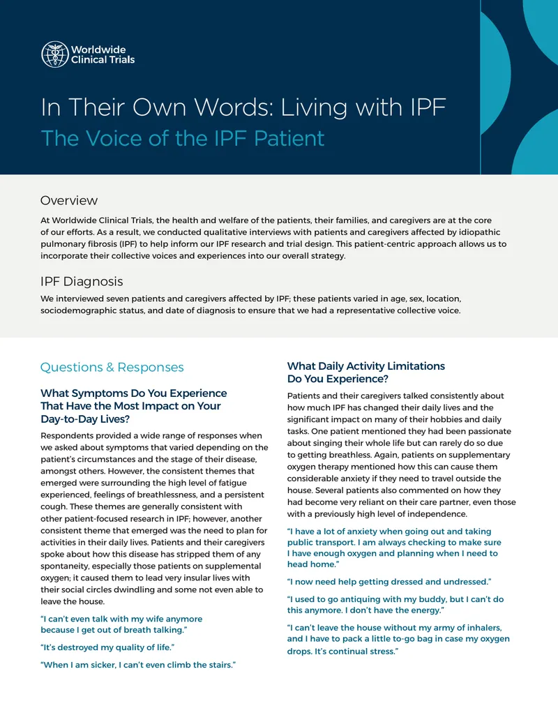 Patient Perspectives on Living with IPF