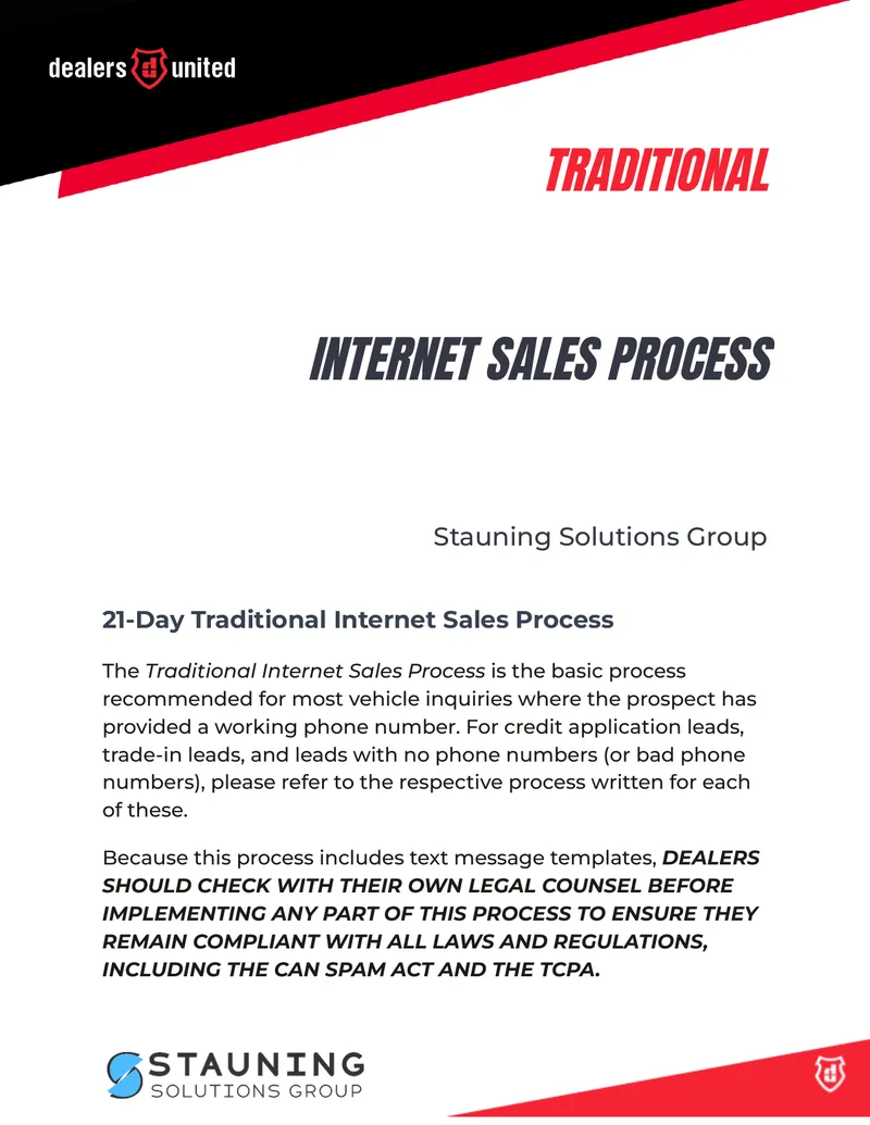21-Day Traditional Internet Sales Process Guide