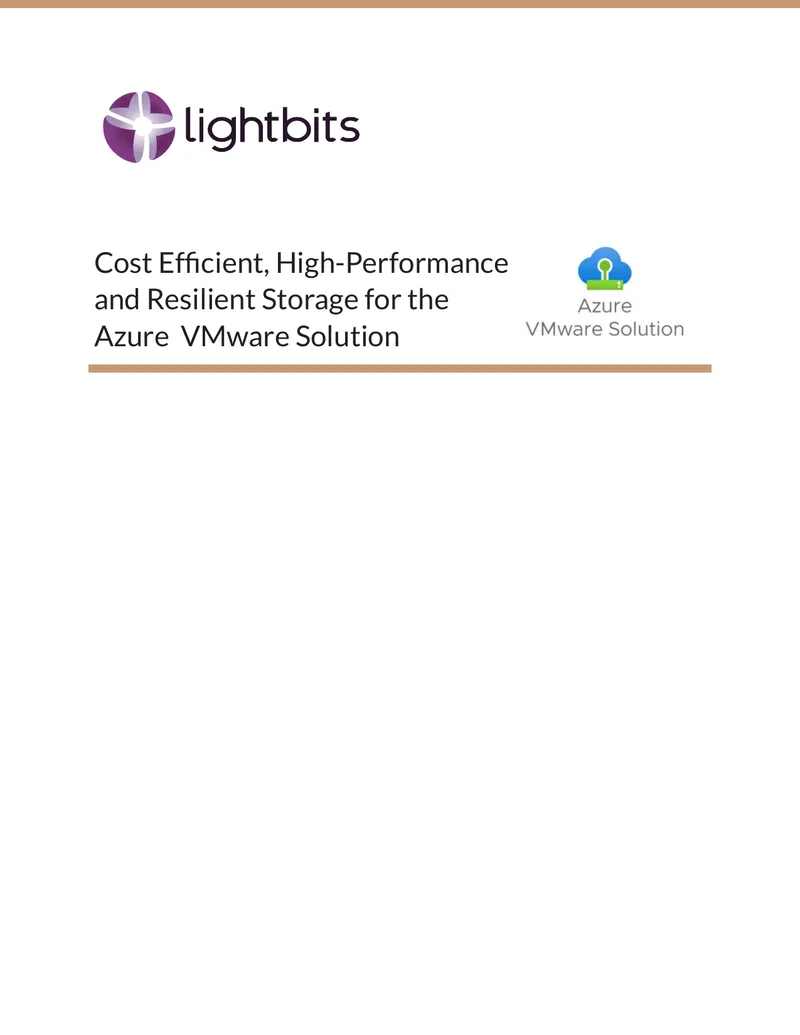 Cost Efficient Storage Solutions for Azure VMware
