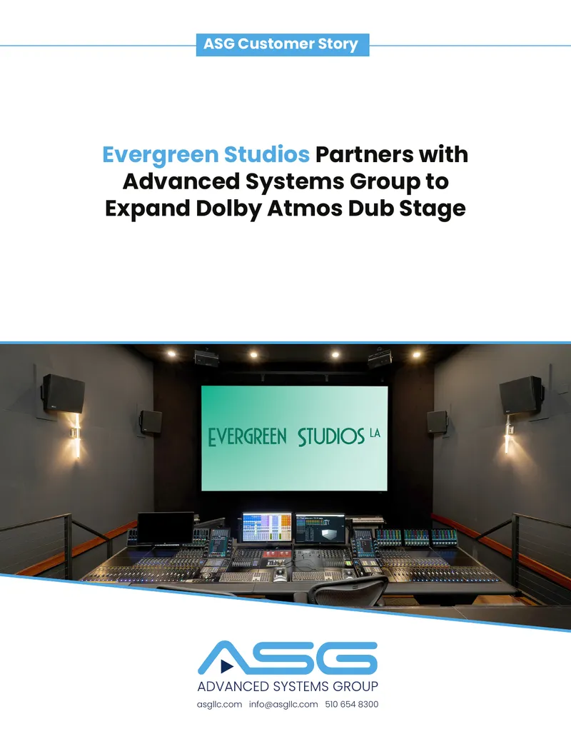 Evergreen Studios Dolby Atmos Upgrade Case Study