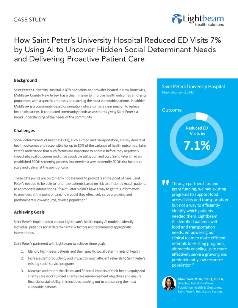 Saint Peter’s University Hospital Case Study on AI Implementation
