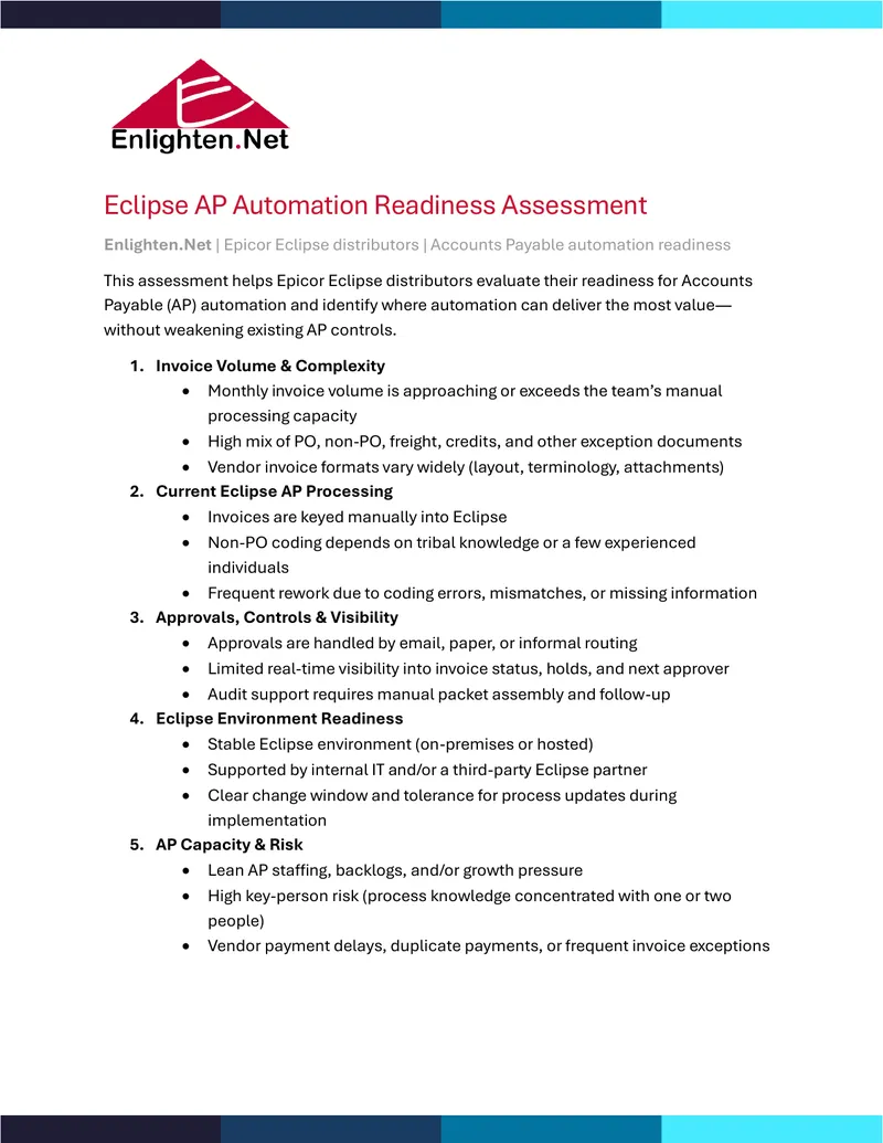 Eclipse AP Automation Readiness Assessment