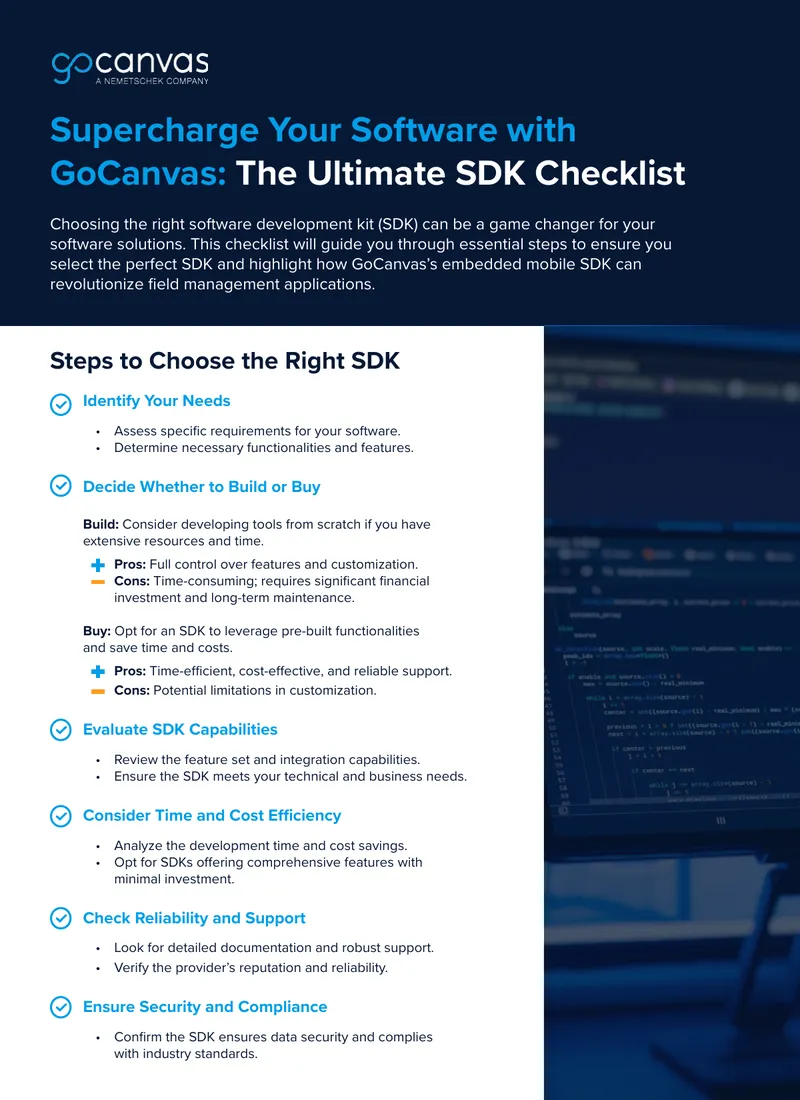 SDK Selection Process for Software Development