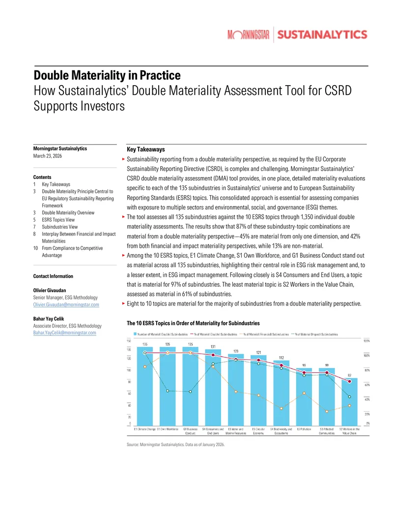 Double Materiality Assessment Tool for CSRD
