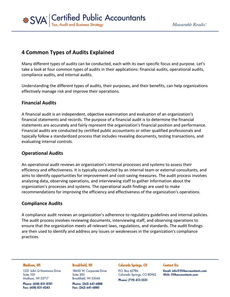 Common Types of Audits and Their Applications