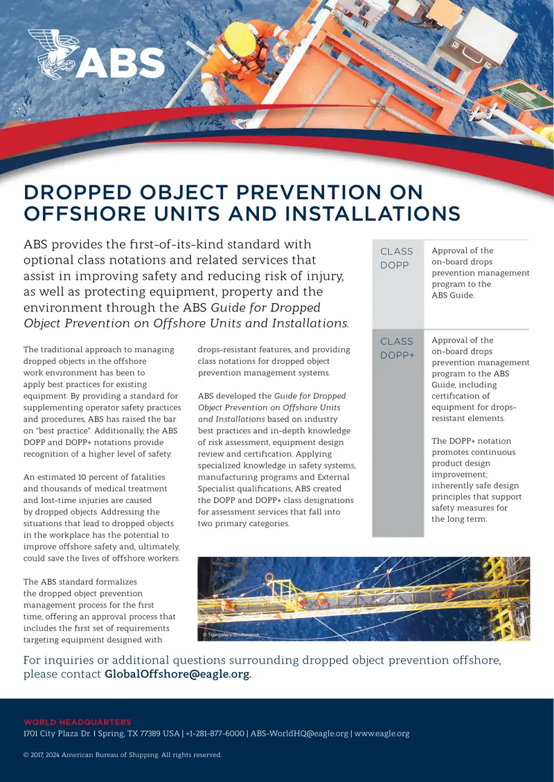 ABS Guide for Dropped Object Prevention