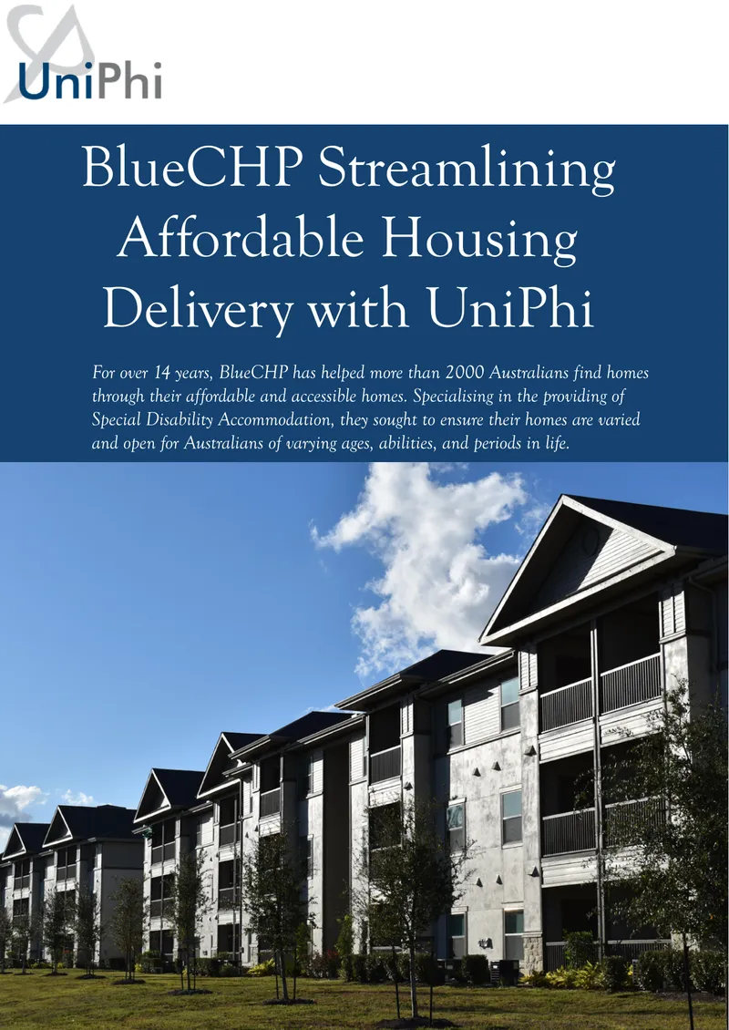 BlueCHP Affordable Housing Project Management Transformation