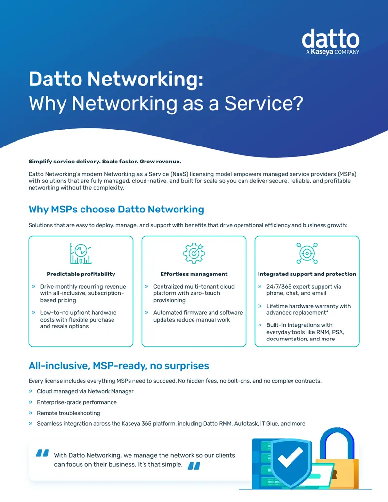Networking as a Service Licensing Model