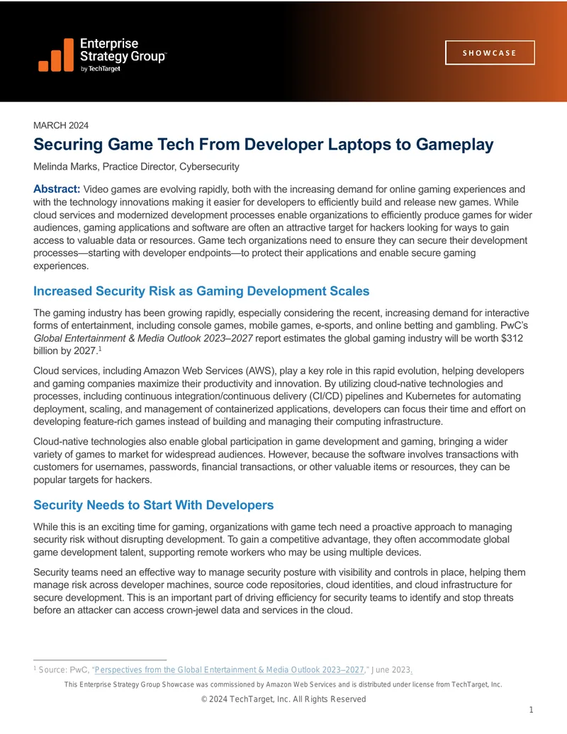 Securing Game Technology from Development to Gameplay