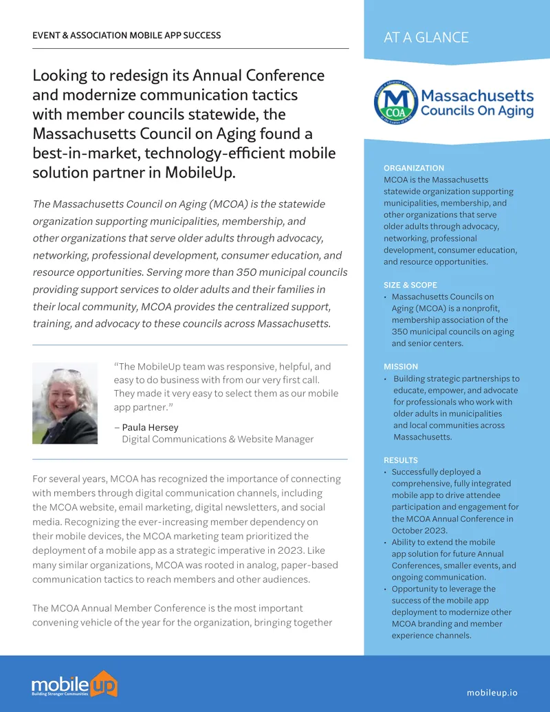 MCOA Mobile App Deployment for Annual Conference
