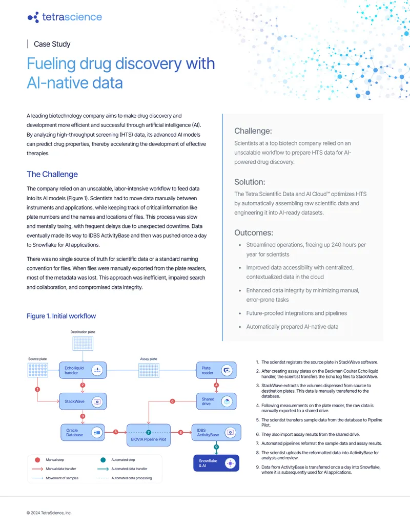 Optimizing High-Throughput Screening Data for AI Applications