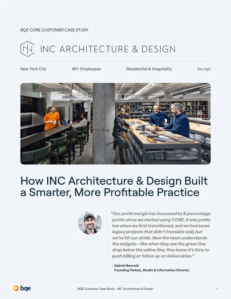 BQE Customer Case Study on INC Architecture & Design