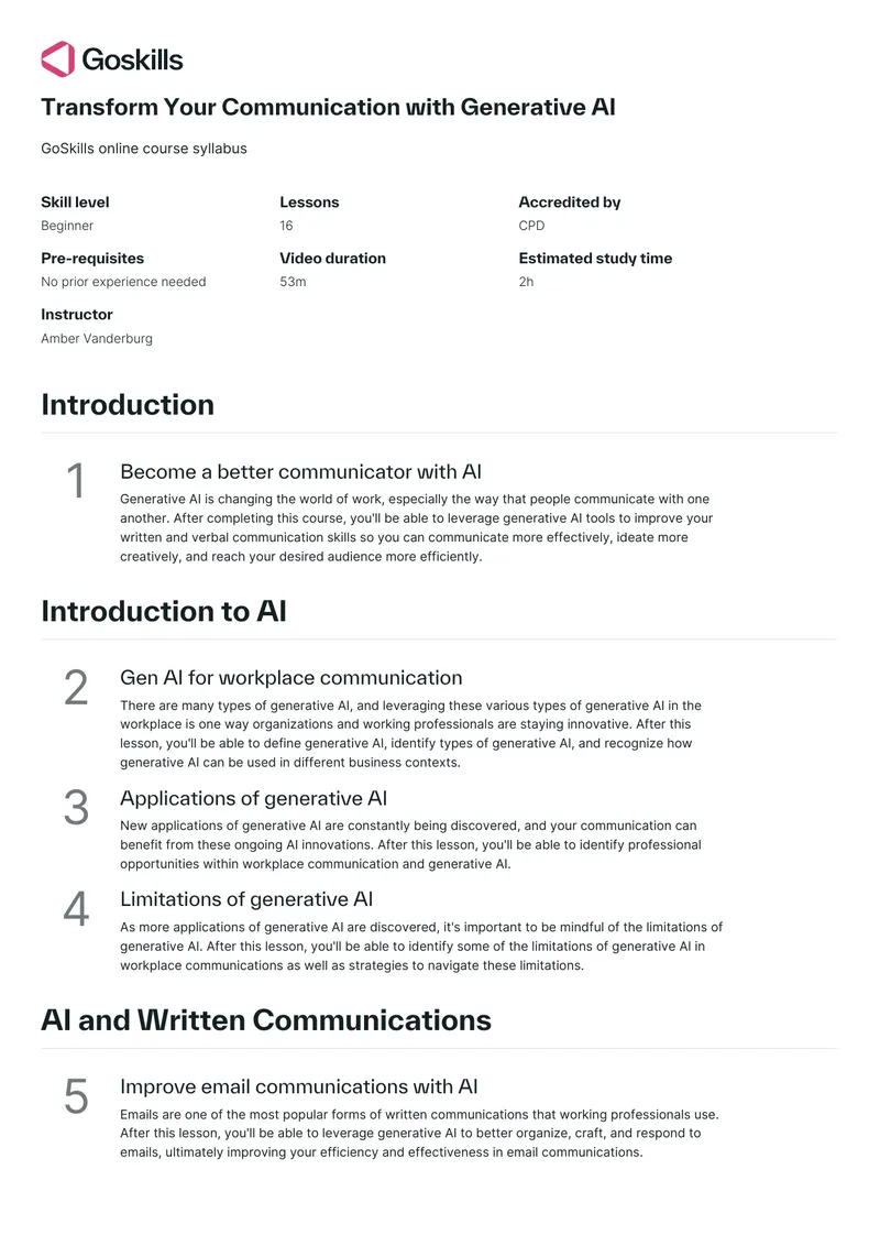 Transform Your Communication with Generative AI