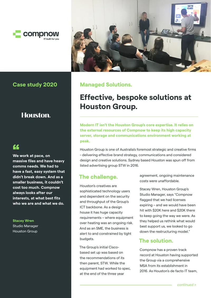 Houston Group ICT Infrastructure Restructuring Case Study