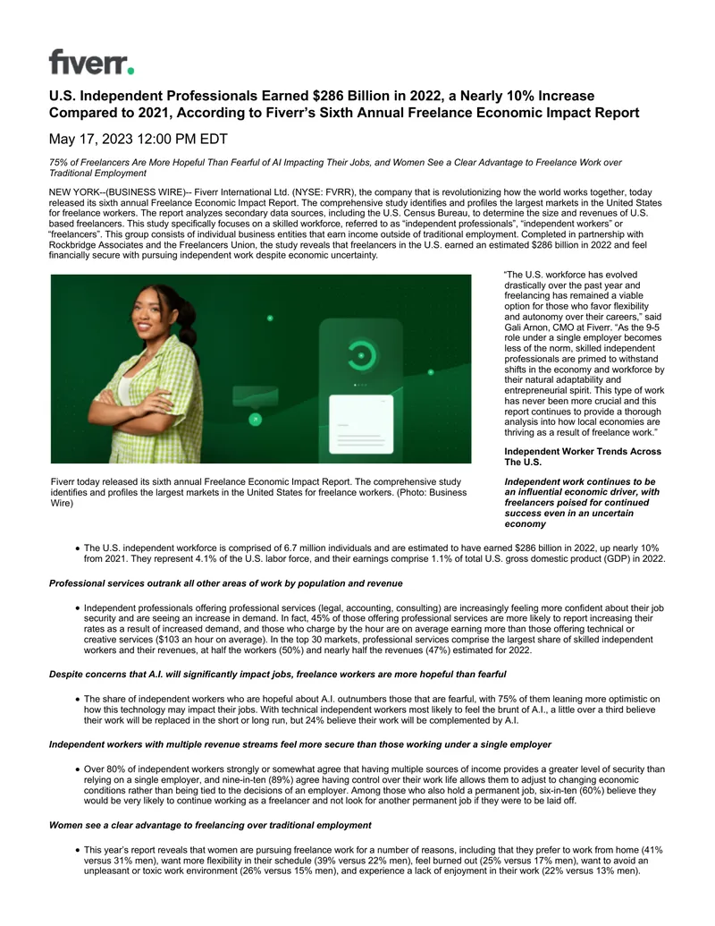 Freelance Economic Impact Report 2023