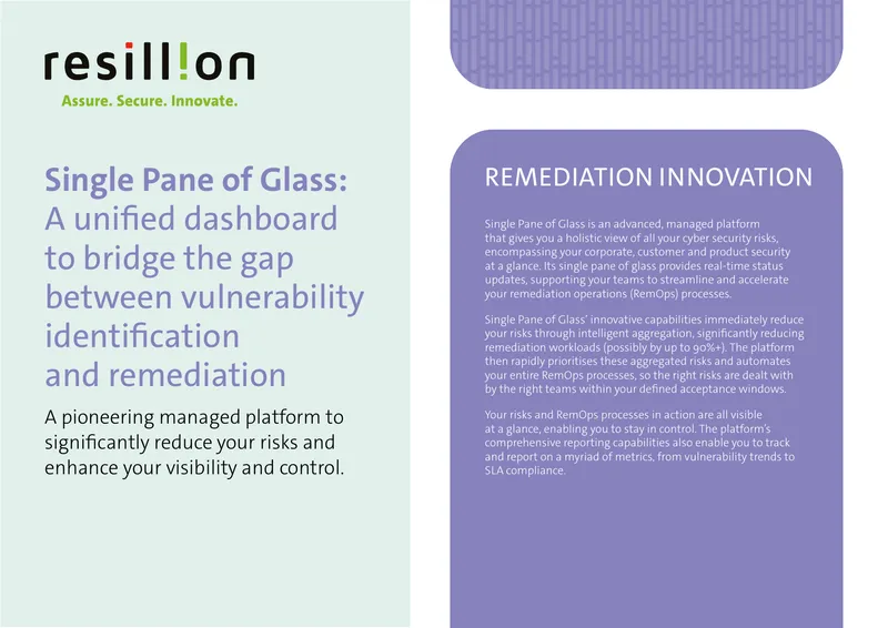 Single Pane of Glass Cyber Security Management Platform